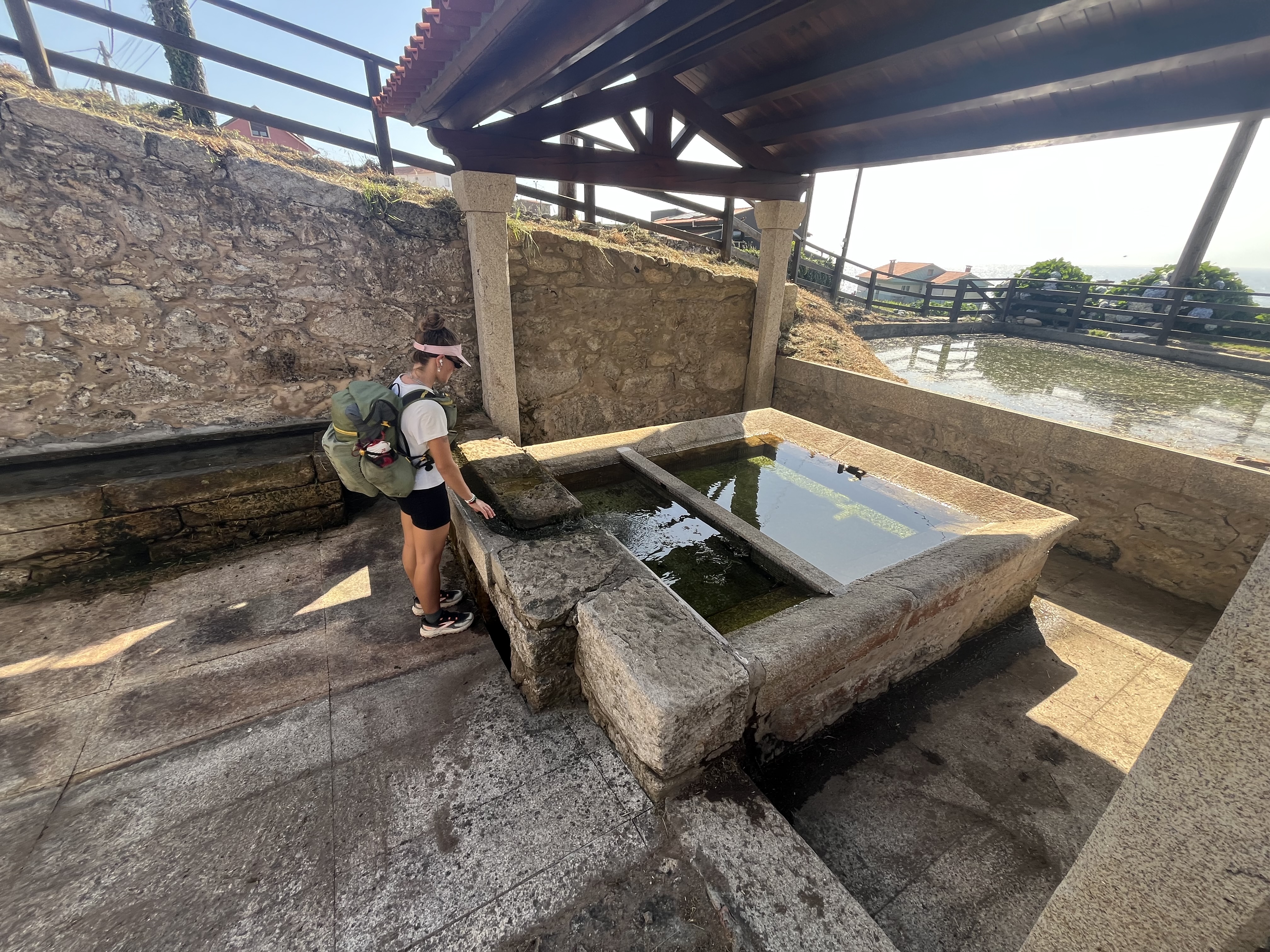 This is an old pilgrim clothes washing station